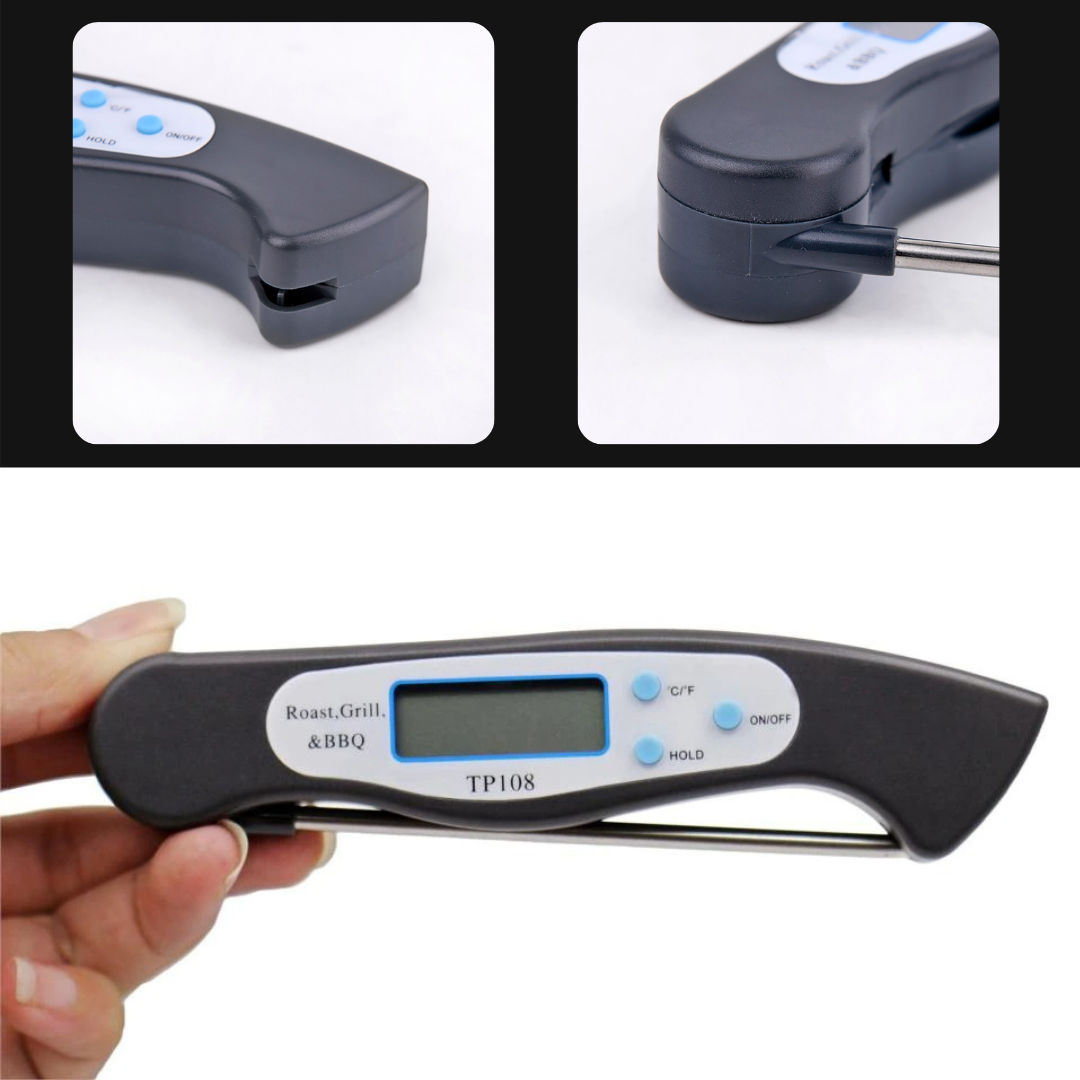 Faltbares digitales Sofort-Lesethermometer für Lebensmittel