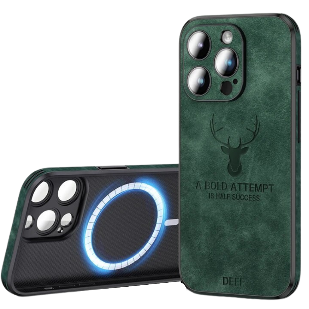 Deer - Luxuriöse Leder-iPhone-Hülle mit stilvollem Design und stoßfester Schutz