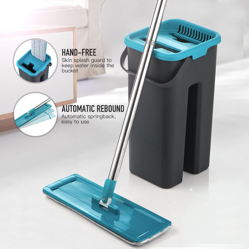 Magischer Wischmopp – Inklusive 4 Pads, 360° drehbar & auswringbar