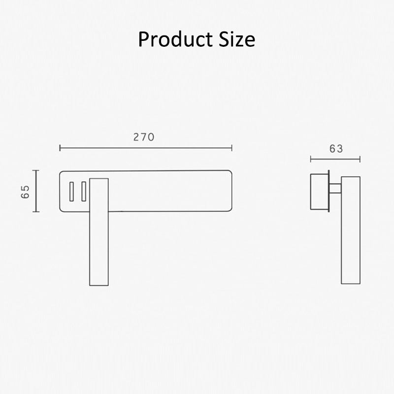 Drehbare LED-Lesewandleuchte für das Bett