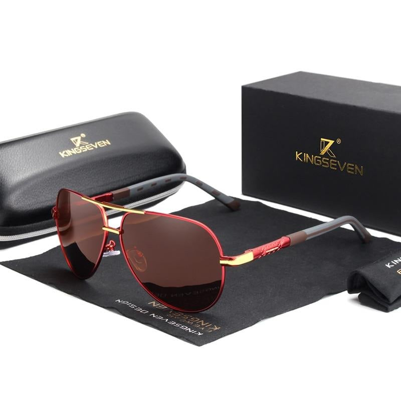 Männer Vintage Aluminium Polarisierende Sonnenbrille