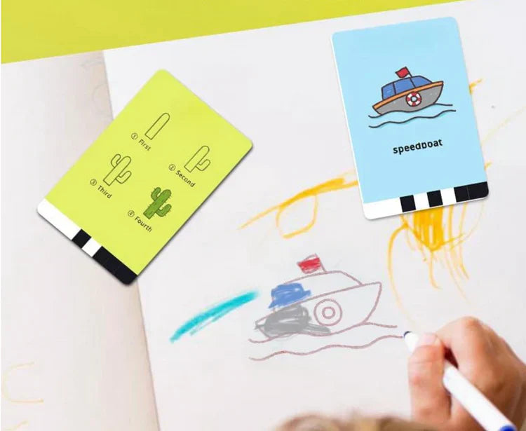 DrawMaster | Verbessert die Zeichenfähigkeiten eines Kindes | Lernspielzeug inkl. 100 Zeichenkarten