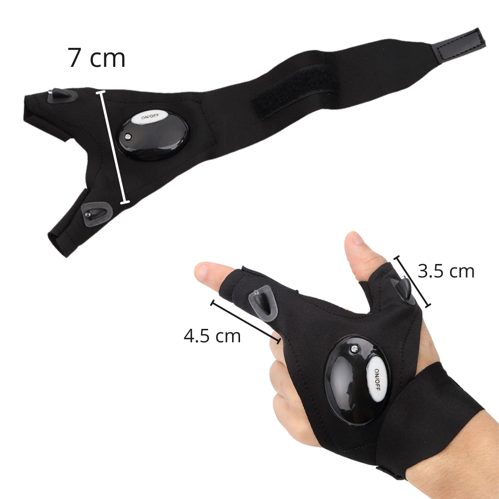 Paar LED-Handschuhe mit wasserdichten Lichtern