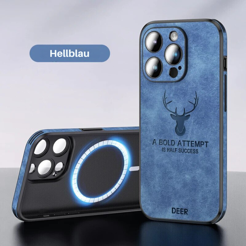 Deer - Luxuriöse Leder-iPhone-Hülle mit stilvollem Design und stoßfester Schutz