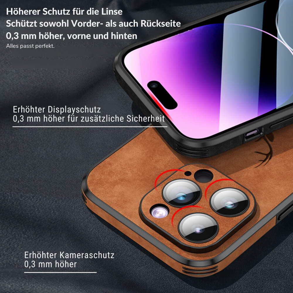 Deer - Luxuriöse Leder-iPhone-Hülle mit stilvollem Design und stoßfester Schutz