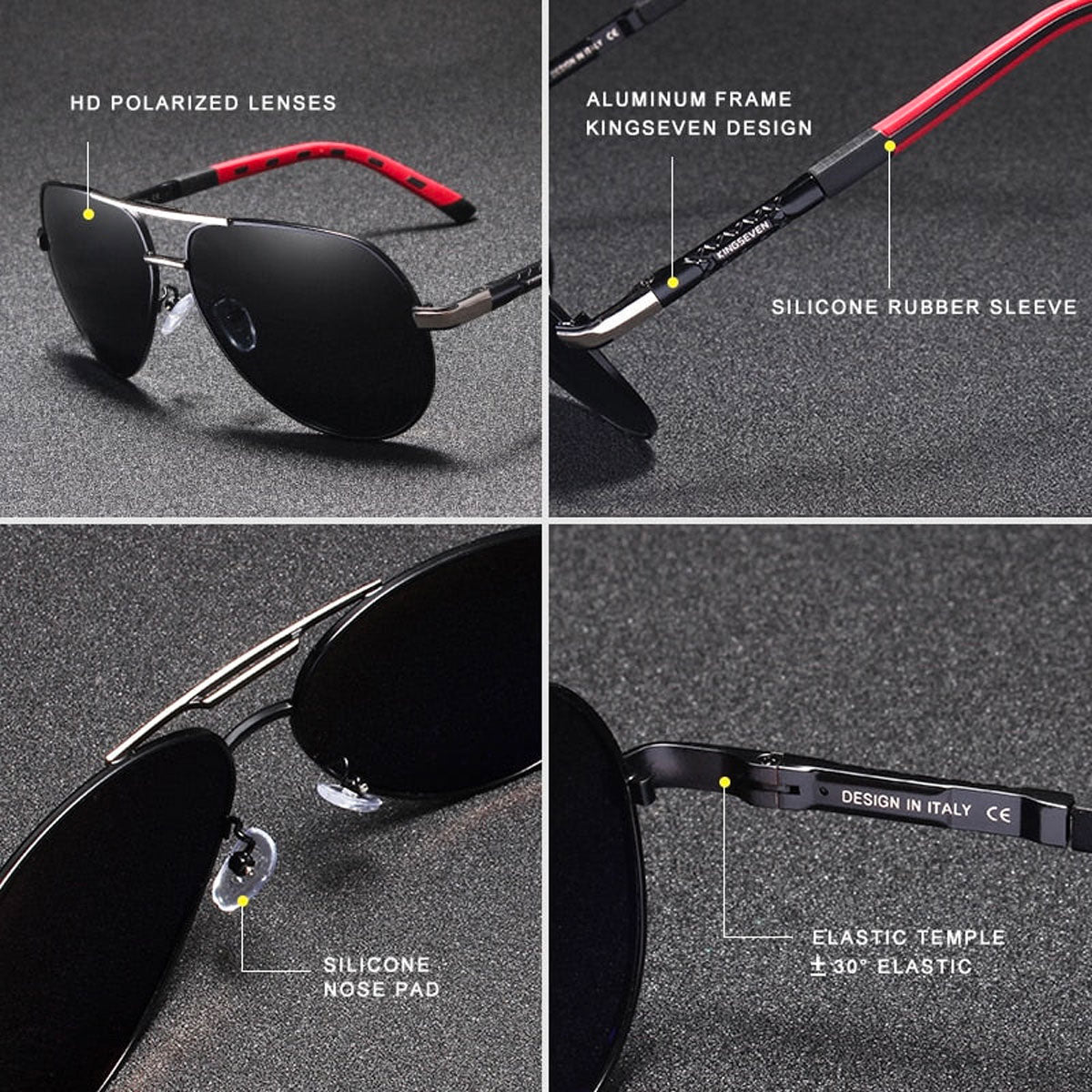 Männer Vintage Aluminium Polarisierende Sonnenbrille