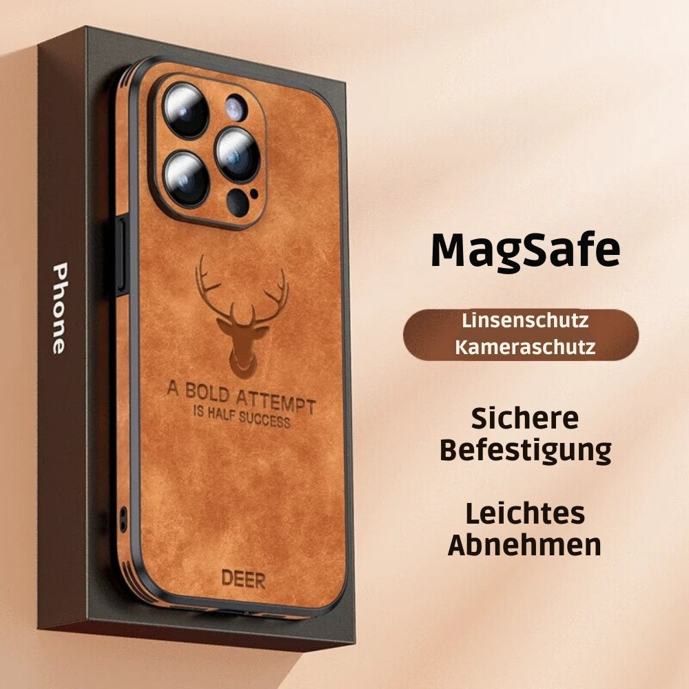 Deer - Luxuriöse Leder-iPhone-Hülle mit stilvollem Design und stoßfester Schutz