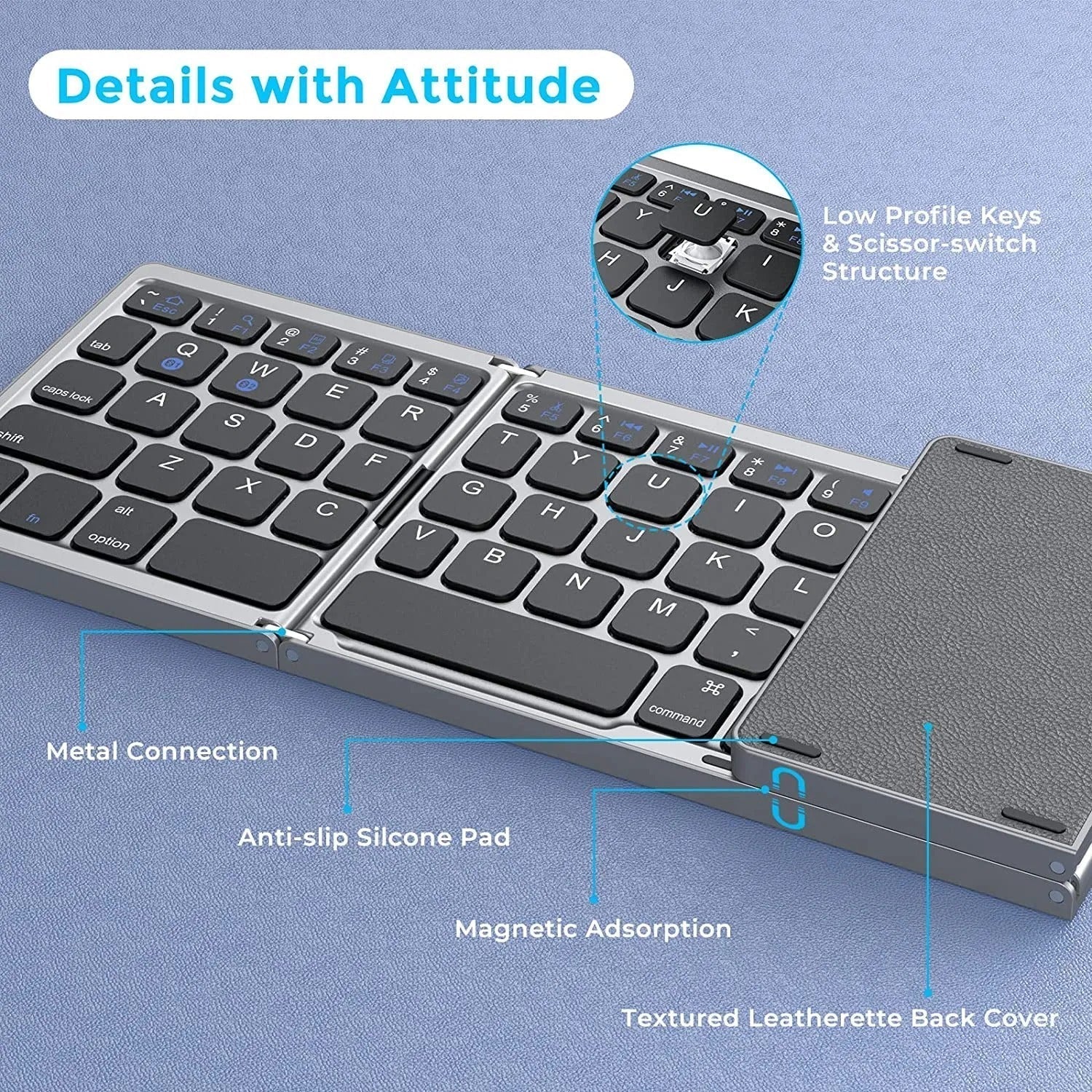 FoldPad Tastatur | Faltbare drahtlose Bluetooth-Tastatur