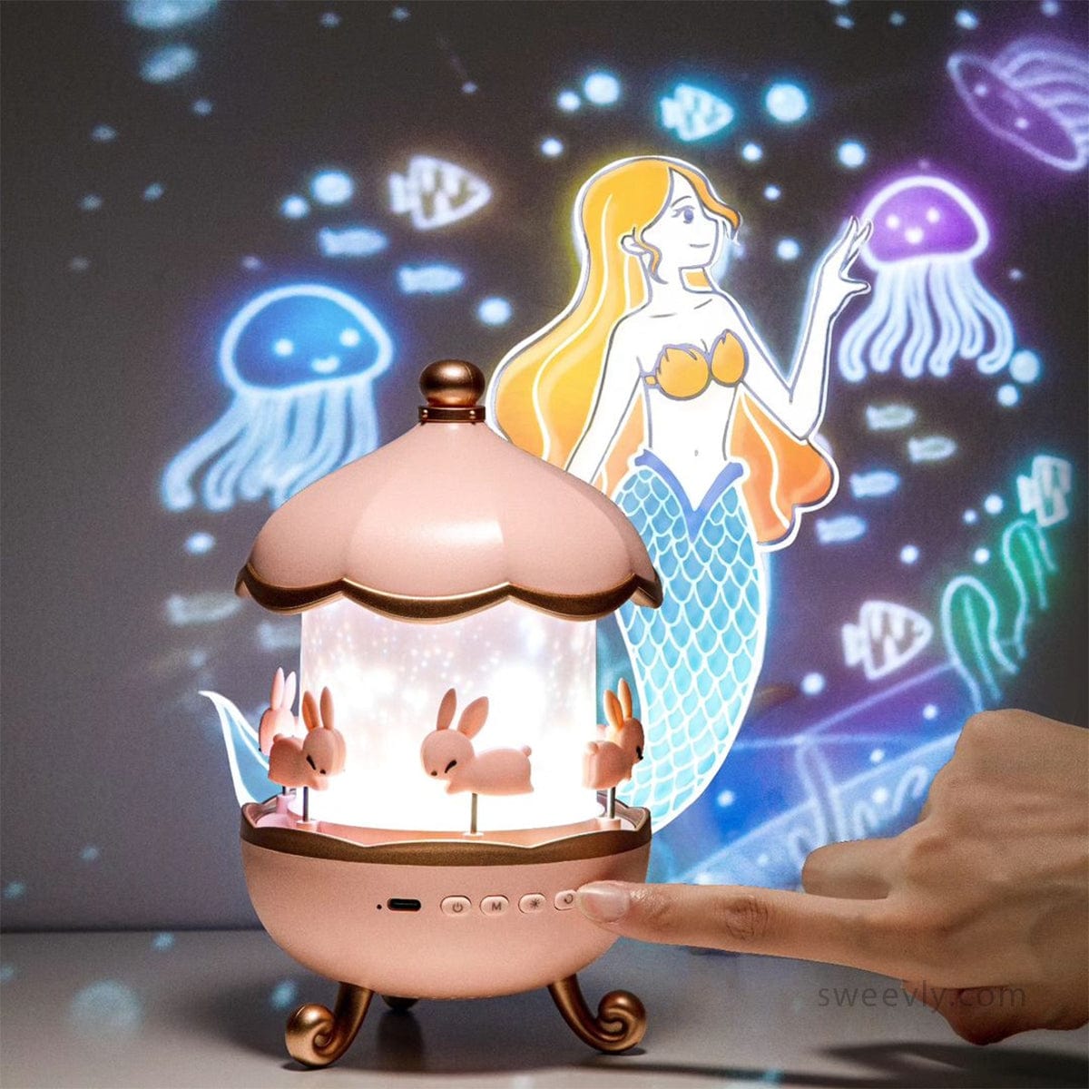 StarryTunes Musikdose Projektorlampe | Eine magische Mischung aus Licht und Melodie