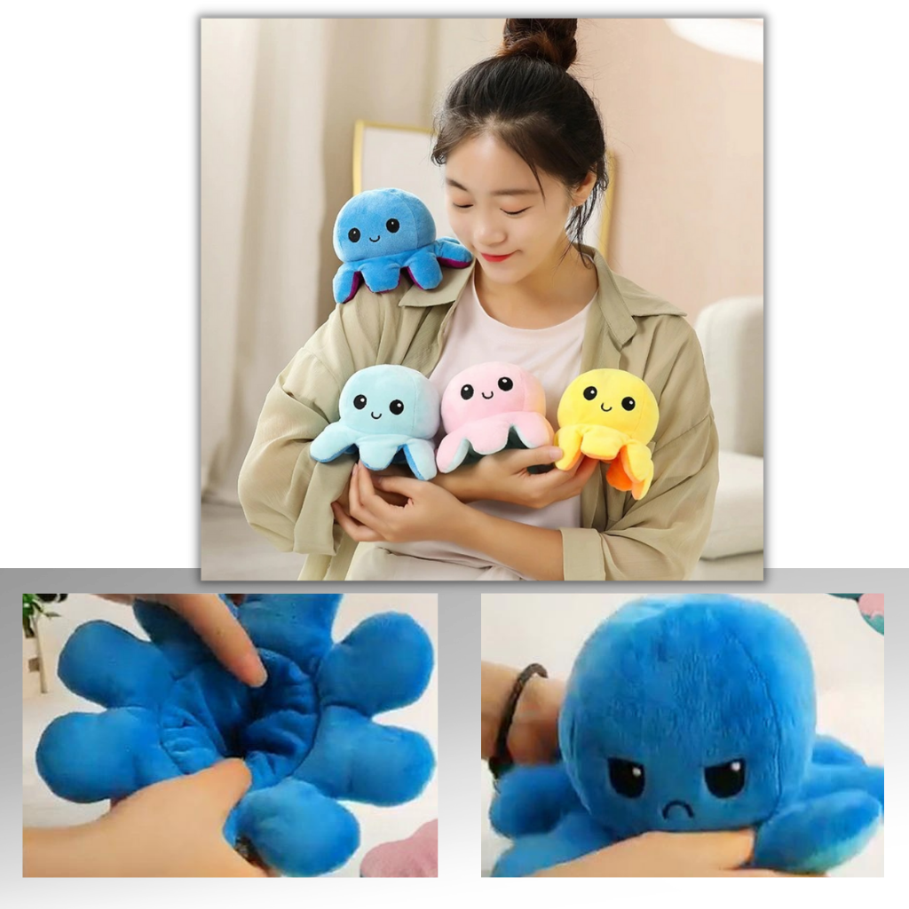 Umkehrbares Mini-Oktopus-Plüschspielzeug