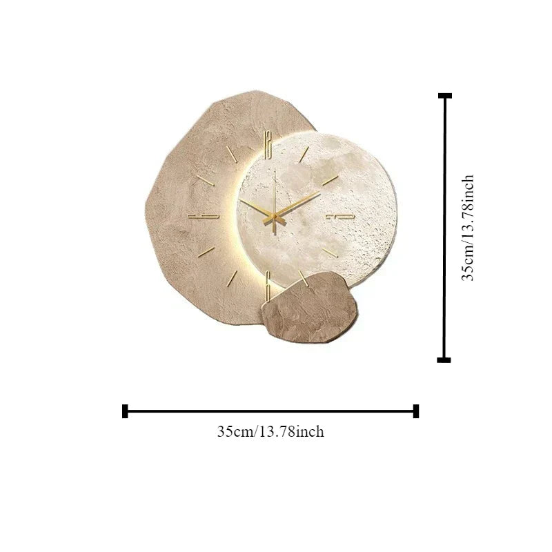 Skandinavische Luxuriöse Wanduhr – Modernes Design mit Beleuchtung
