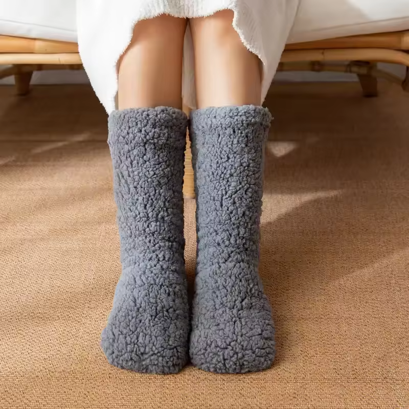 Fluffy Thermo Lounge Socken – Weiche Warme Plüsch Haussocken für Winterkomfort