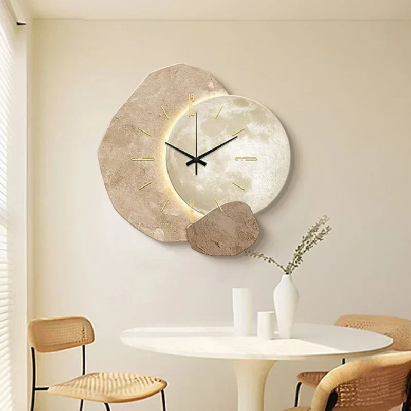 Skandinavische Luxuriöse Wanduhr – Modernes Design mit Beleuchtung