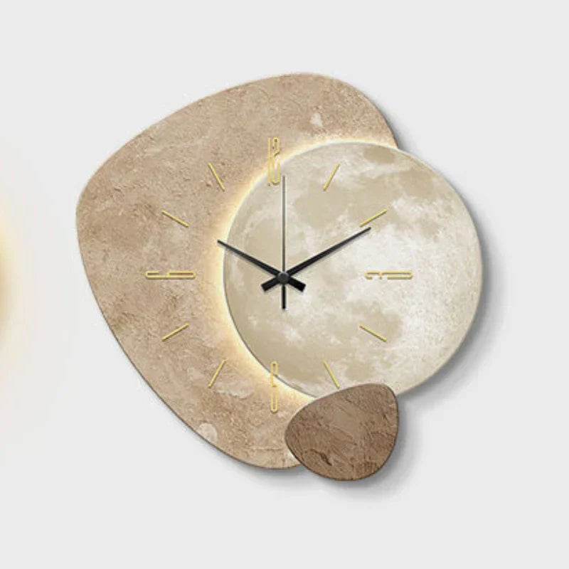 Skandinavische Luxuriöse Wanduhr – Modernes Design mit Beleuchtung