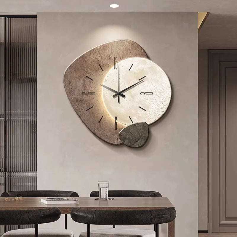 Skandinavische Luxuriöse Wanduhr – Modernes Design mit Beleuchtung