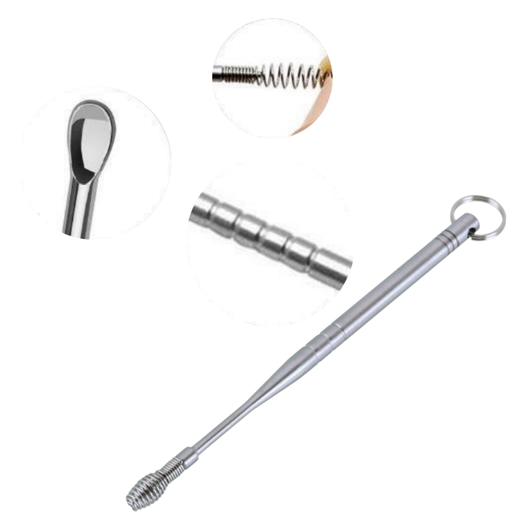 Set von Werkzeugen zur Reinigung von Ohrenschmalz aus Edelstahl
