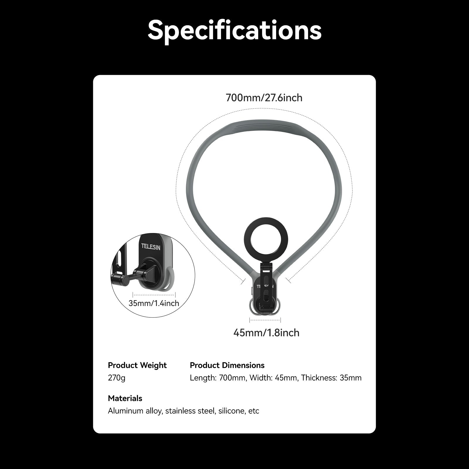 LuxuraMagnet Telefon Nackenhalter | Bequeme Freisprechlösung für ein Leben unterwegs