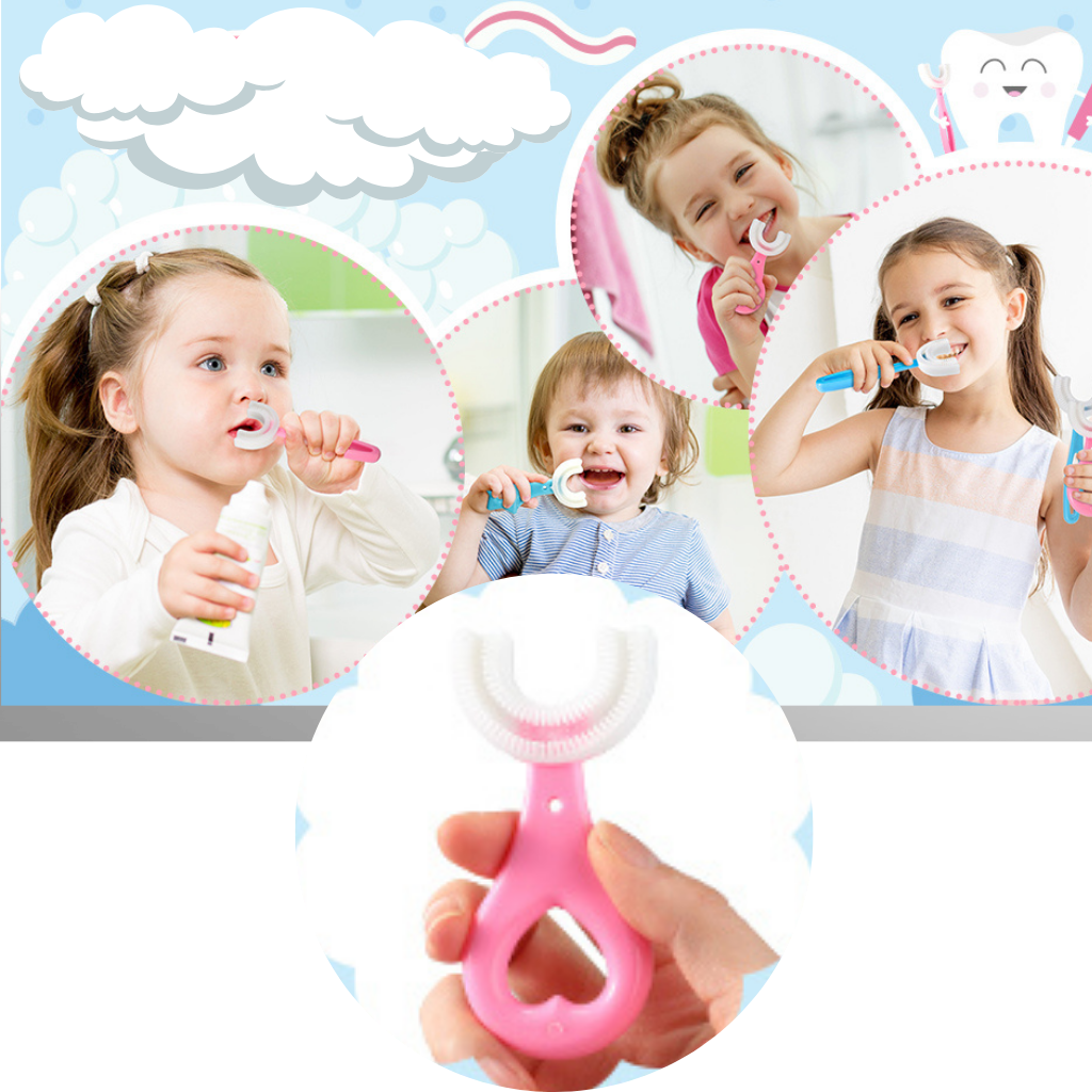 U-förmige Zahnbürste für Kinder (Packung mit 2)