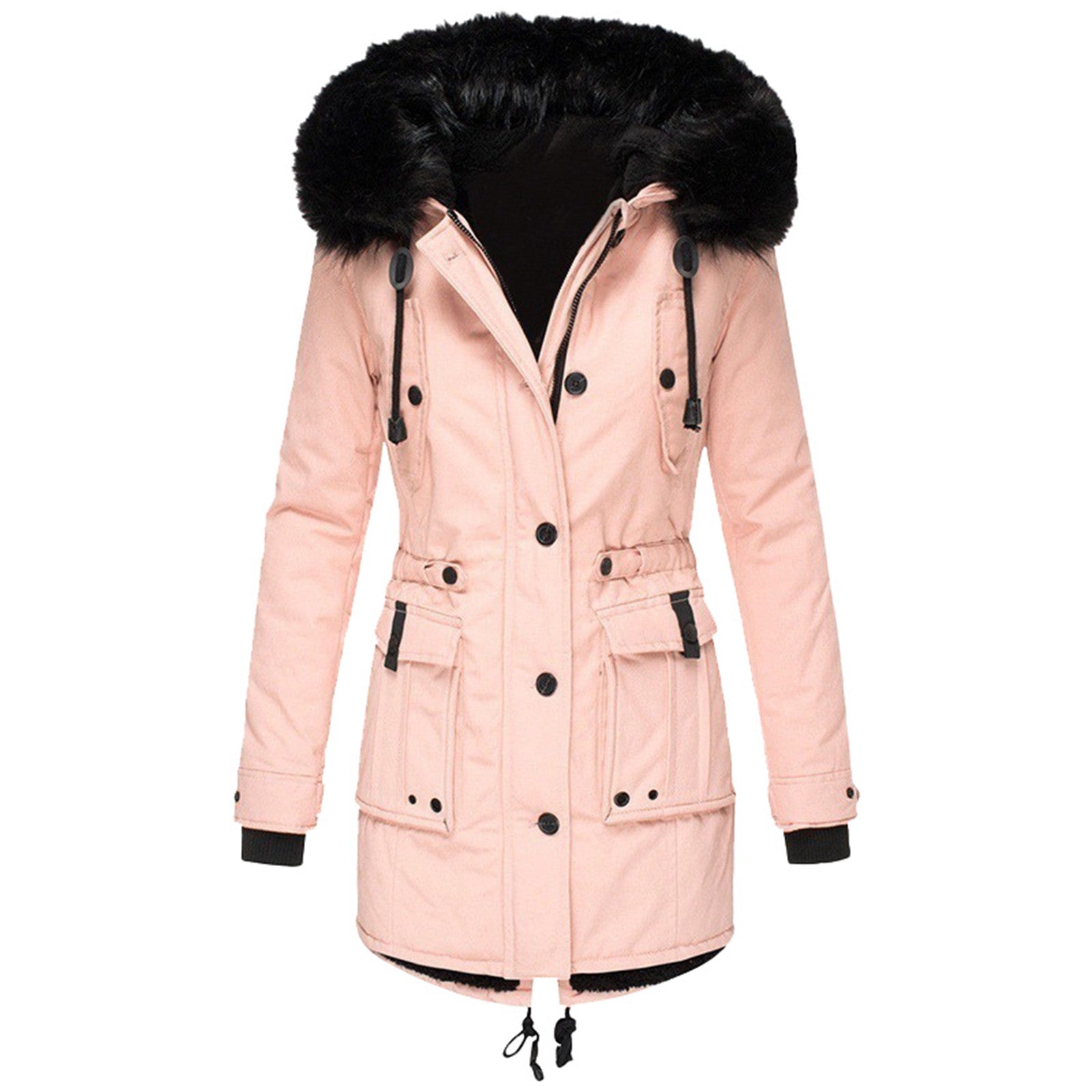 Warme Damenparka Elenora – Stilvolle Winterjacke mit Kunstfellkragen und Bequemer Passform