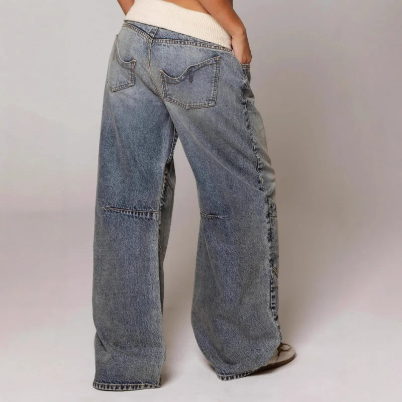 Vanessa Baggy Jeans Damen – Vintage weite Denim-Hose