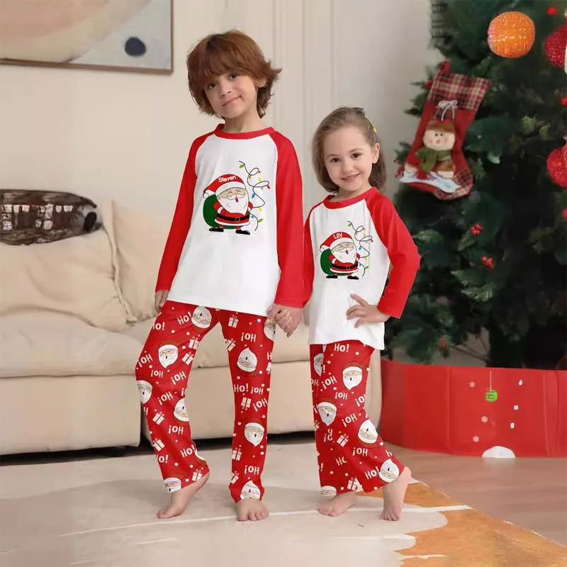 SantaRaglan | Passendes Familien Weihnachts-Pyjama Set mit Santa Druck
