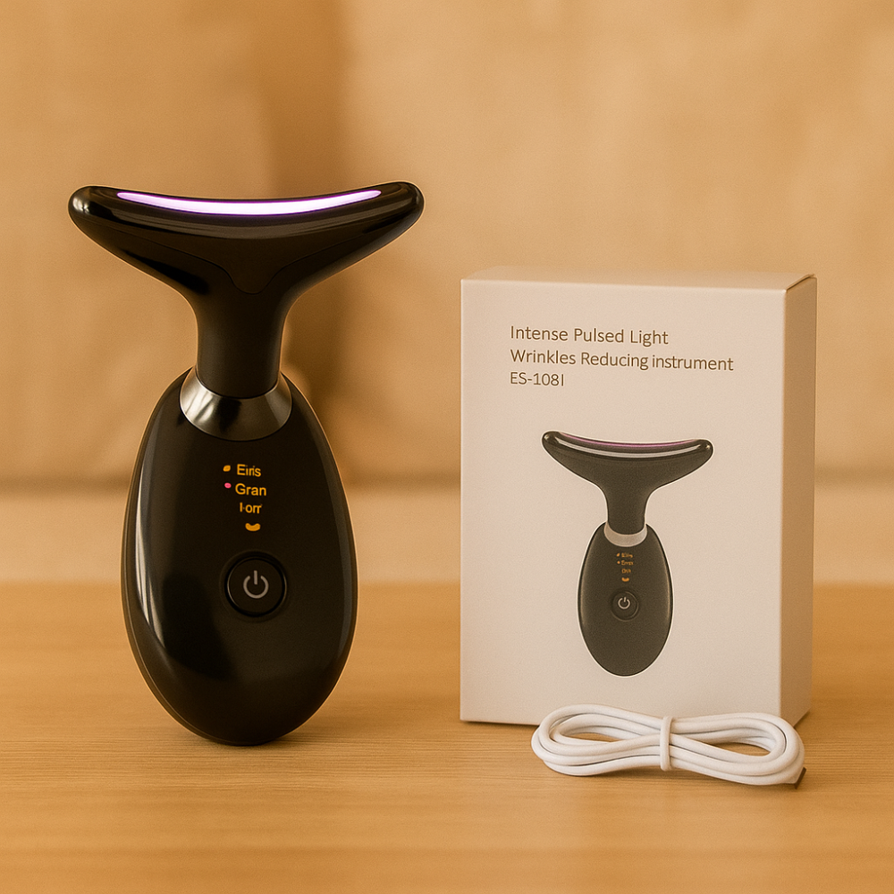 LED-Massagegerät gegen Falten - Gesicht und Hals