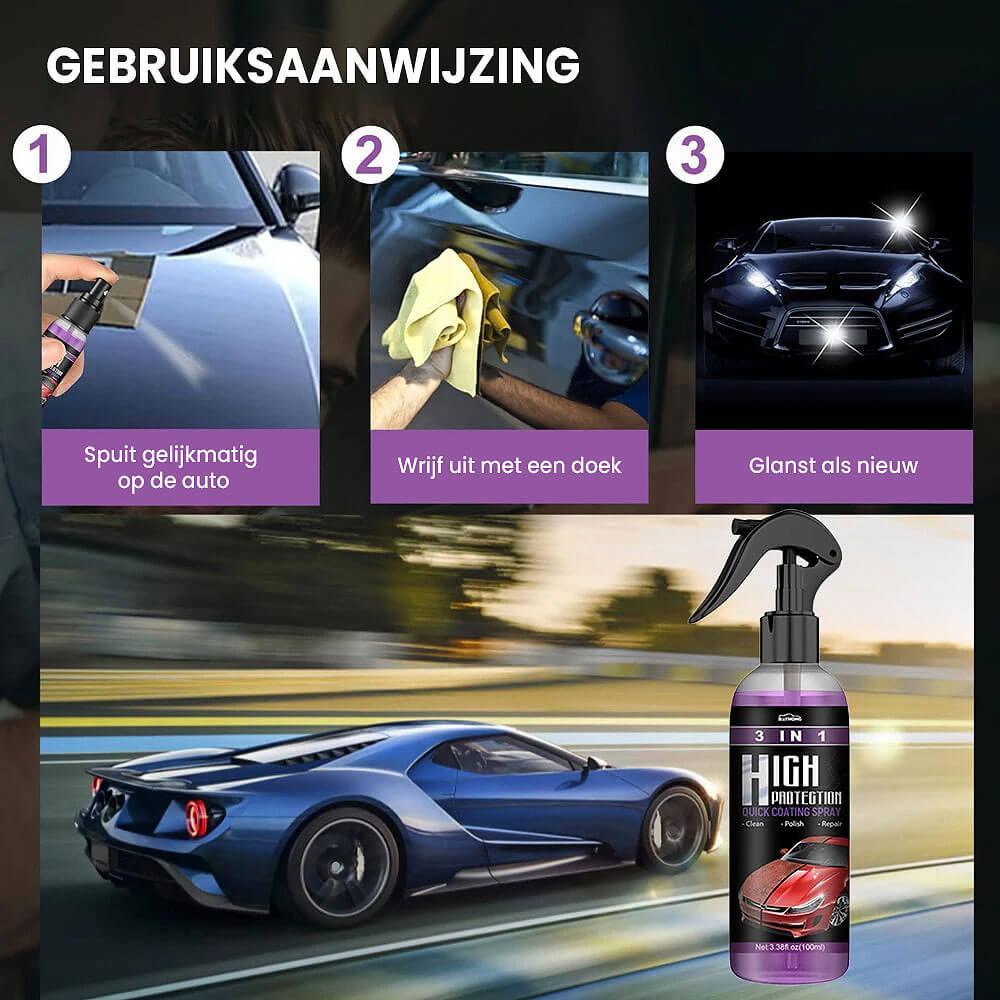 AutoGlanz - 3-in-1 Nano Keramisches Beschichtungsspray | 1+2 Gratis