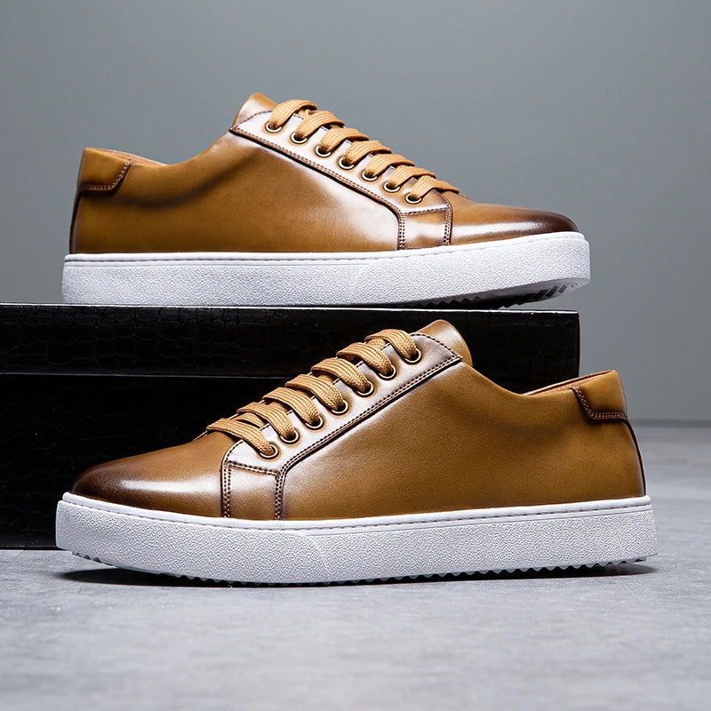 Leder Sneakers Herren - Stil & Komfort - David™