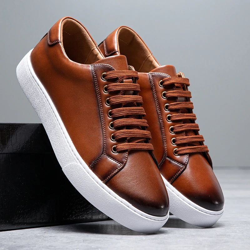 Leder Sneakers Herren - Stil & Komfort - David™