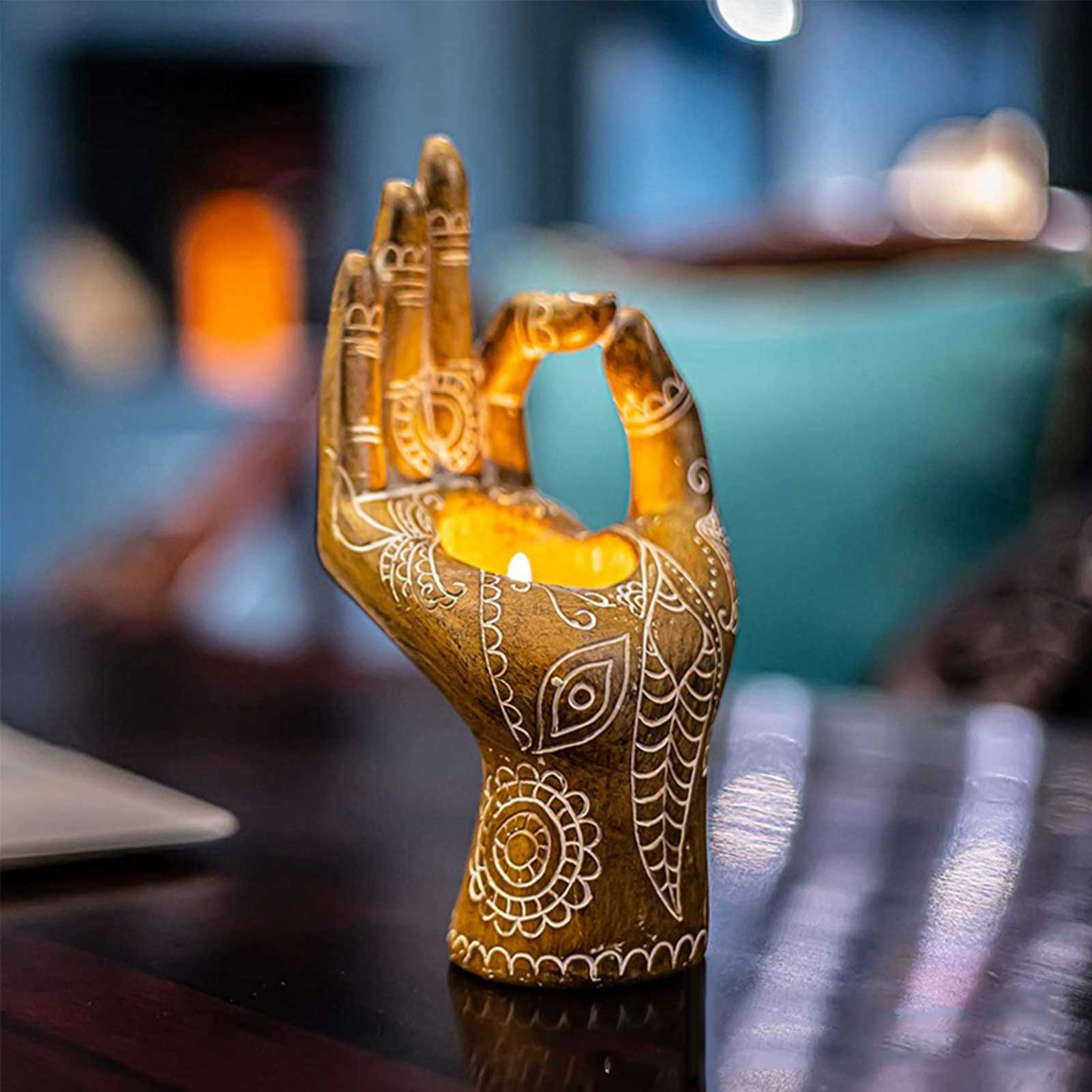 Buddha Hand Kerzenhalter - Zen Dekor - Gelassenheit