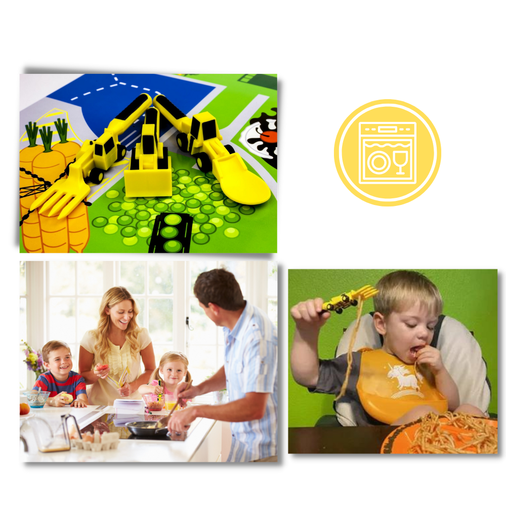 Kreatives Konstruktives Essgeschirr-Set und Besteck