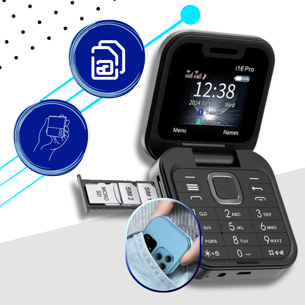 Dual-SIM kleines klappbares Handy