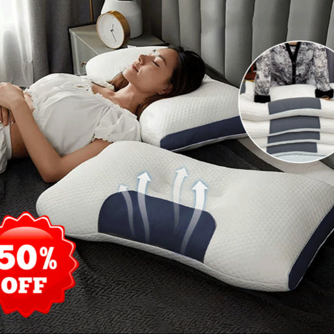 LuxiRest Antibakterielles Massagekissen | Ergonomische Nackenstütze für einen Erholsamen Schlaf und Entspannung