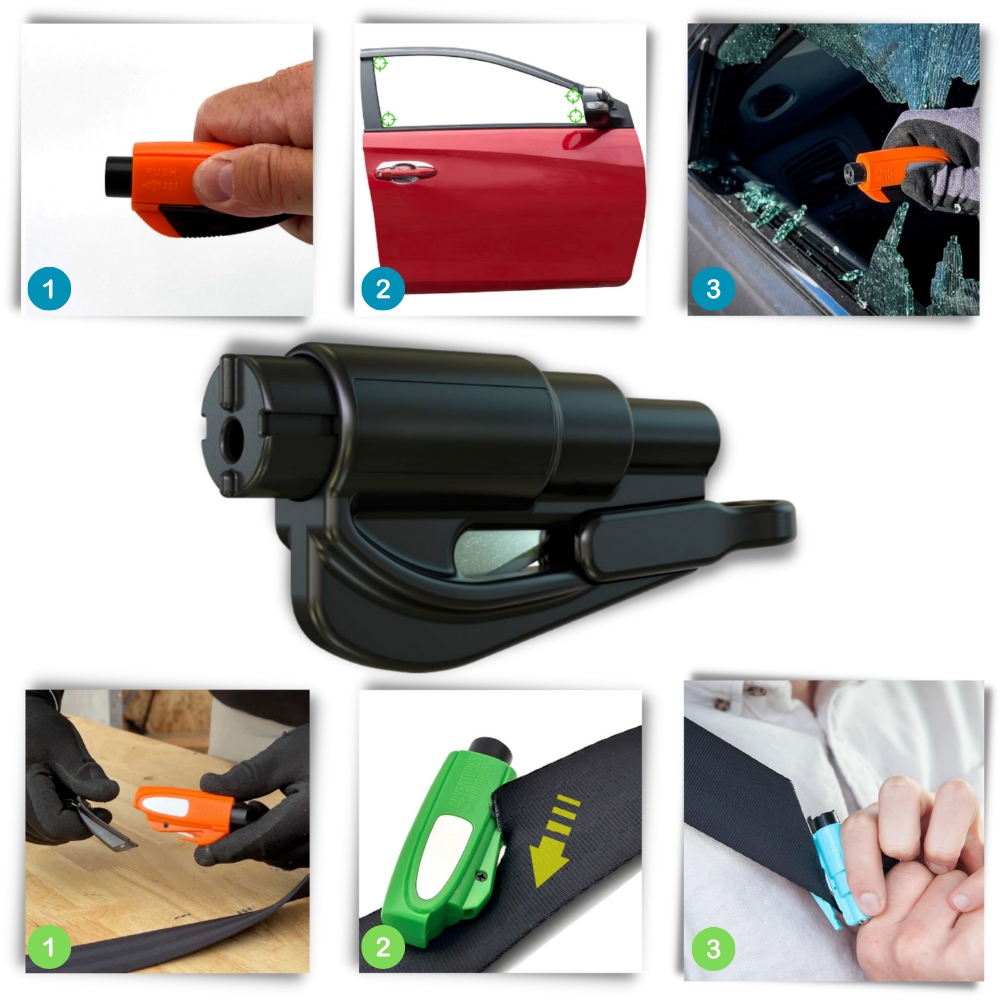 Wesentliches 2-in-1 Auto-Brecher-Werkzeug