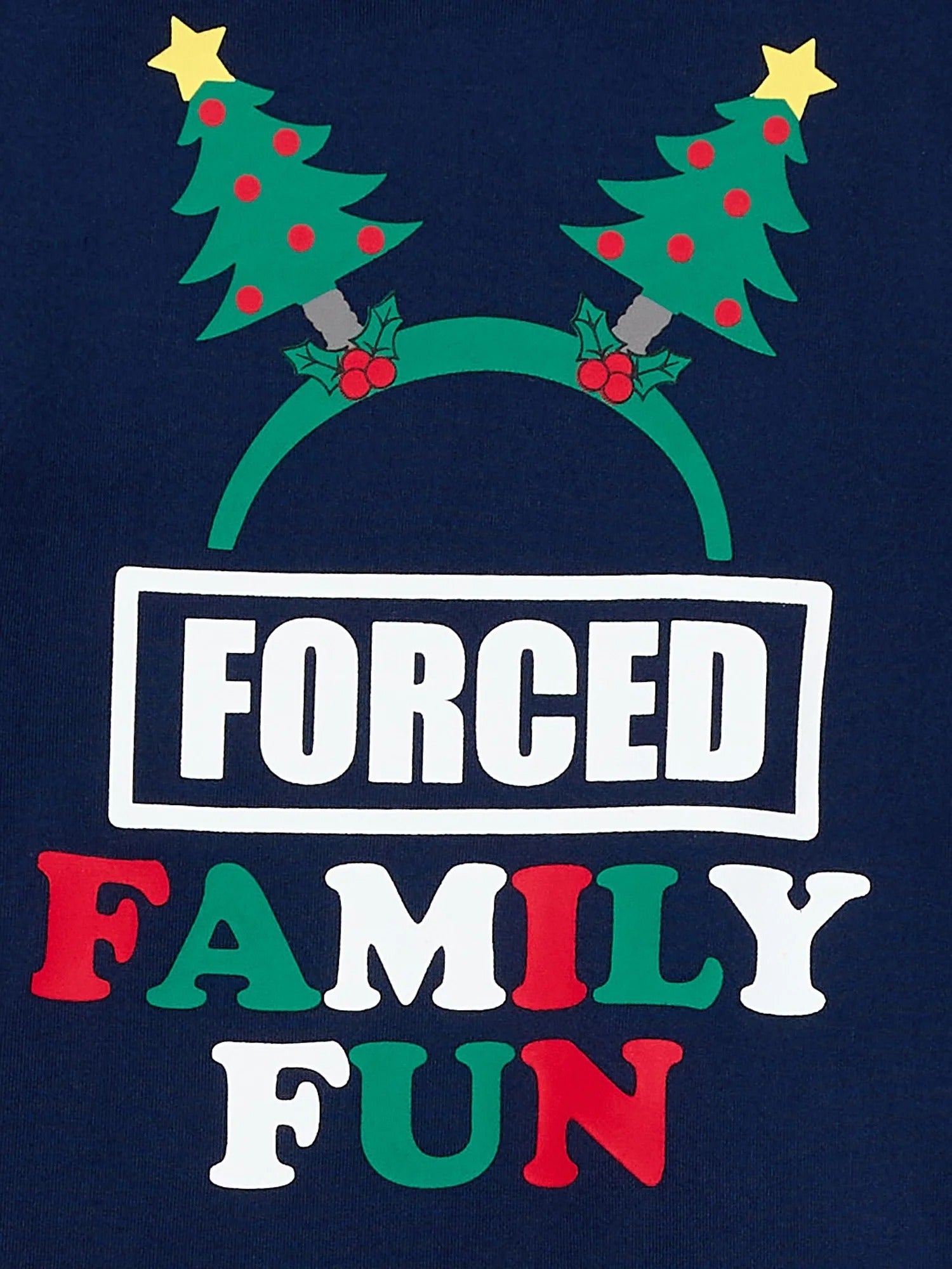 Familien-Weihnachtspyjamas mit blauem Weihnachtsmann-Hut-Design