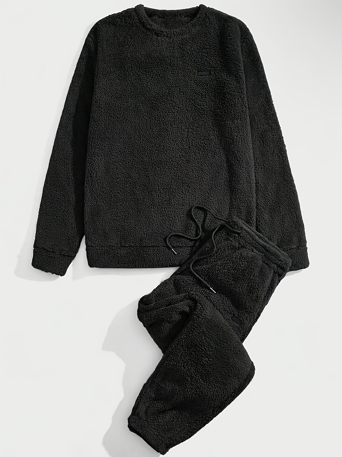 Herren Winterset | Plüsch Sweatshirt & Kordelzughose | Warm & Komfortabel