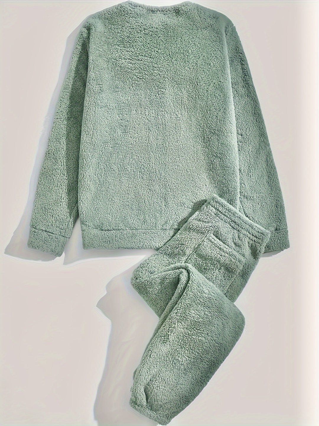 Herren Winterset | Plüsch Sweatshirt & Kordelzughose | Warm & Komfortabel