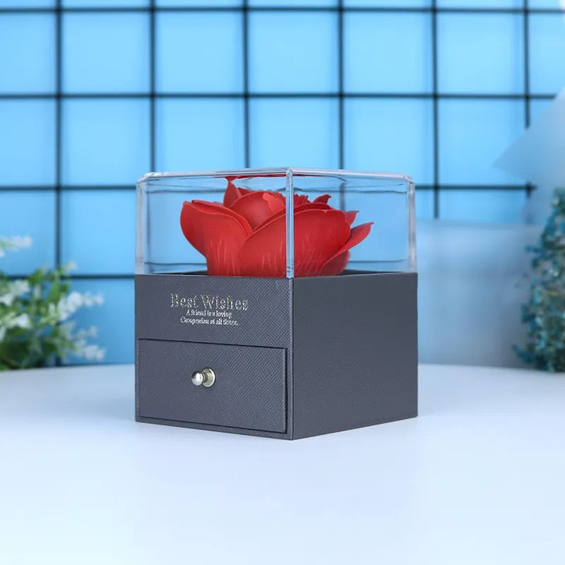 Römische Kette | Ewige Rose und Herz Kette | Luxuriöses Geschenkset