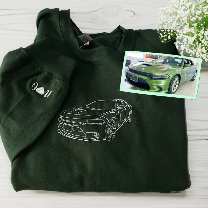 CarStitch | Die personalisierte gestickte Auto-Hoodie deines eigenen Autos