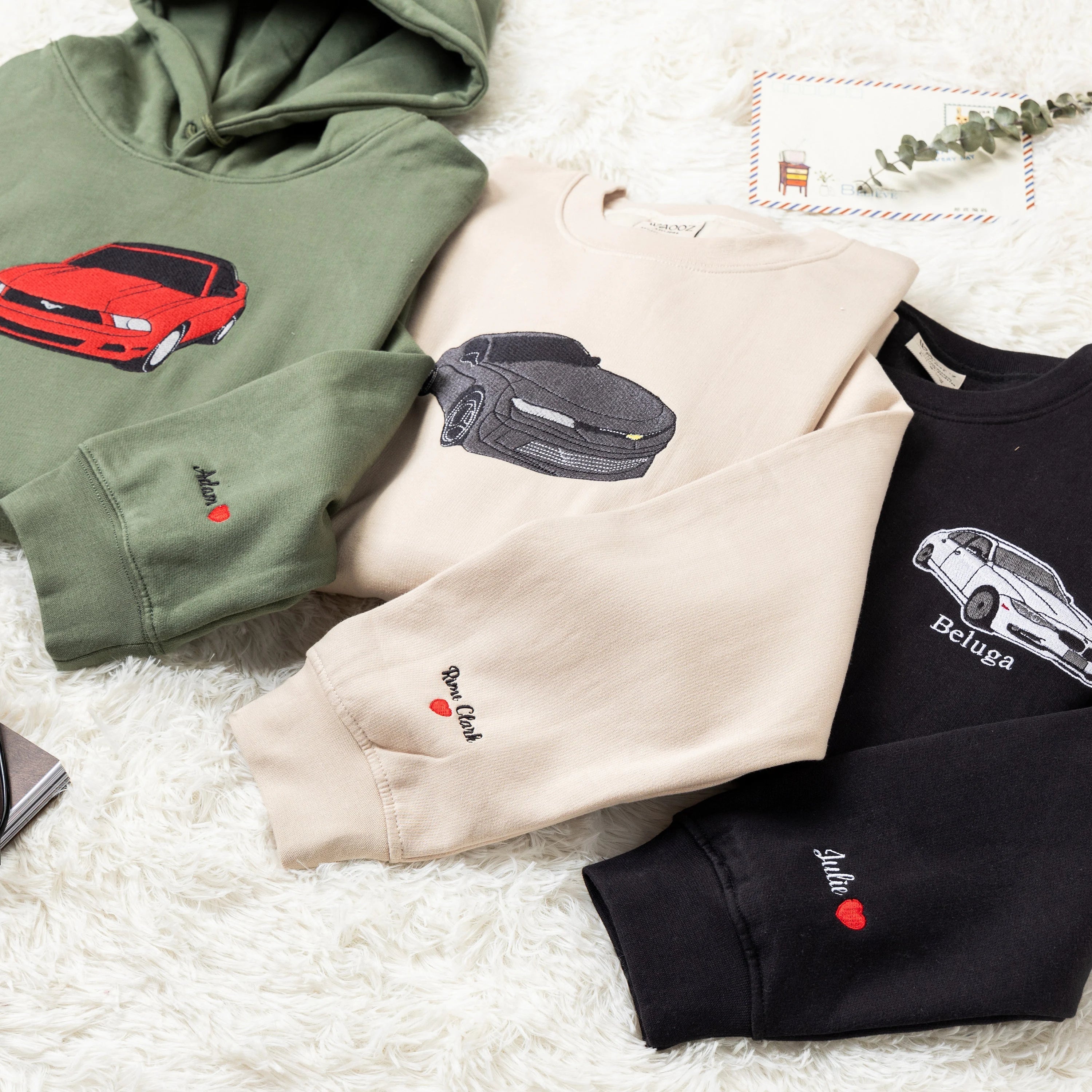 CarStitch | Die personalisierte gestickte Auto-Hoodie deines eigenen Autos