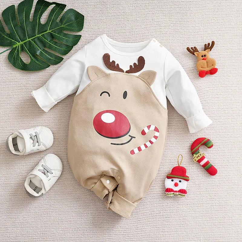 SantaSnug™ – Weiches Weihnachtskostüm aus Baumwolle – Baby erste Weihnachtsoutfit