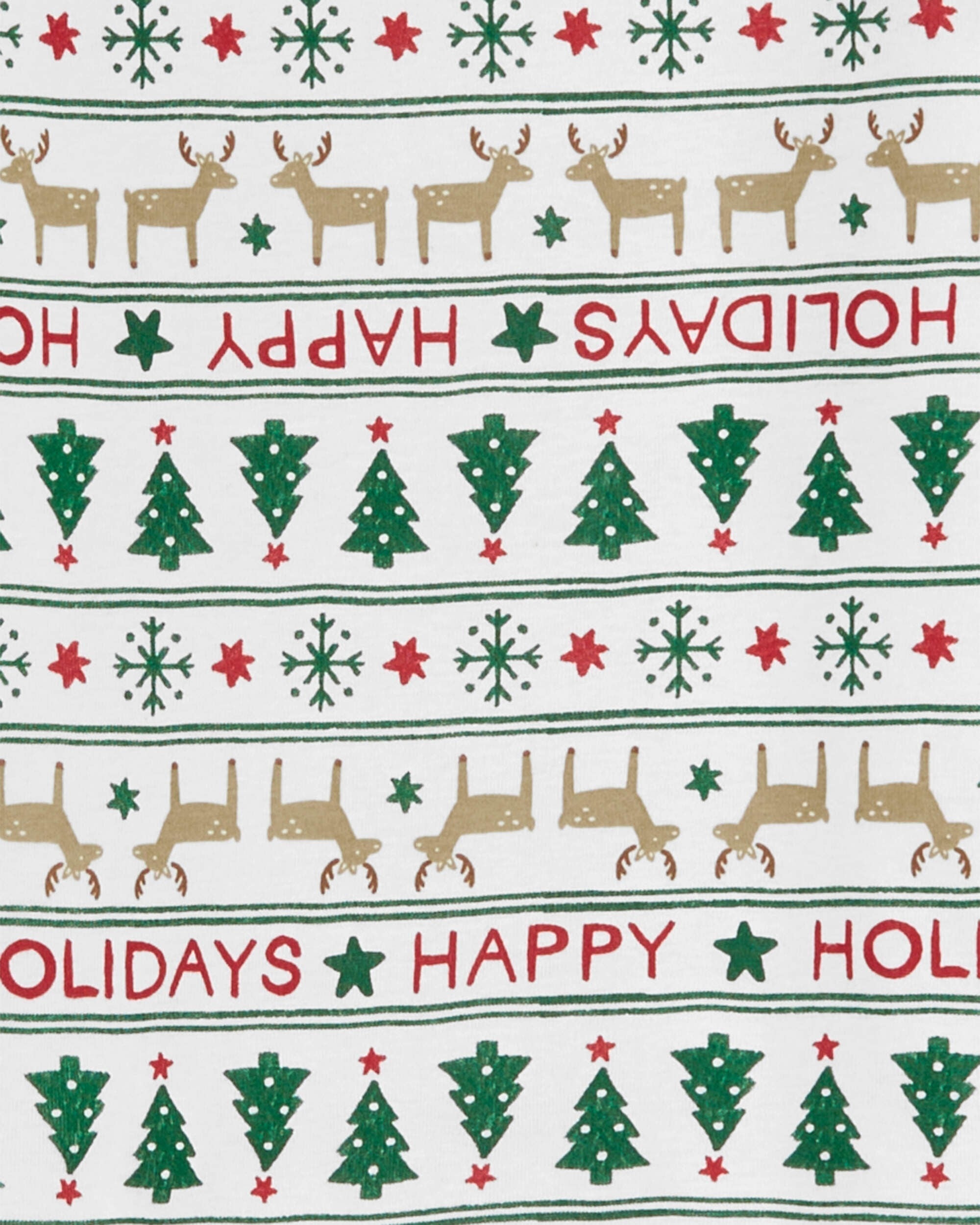 Grüne Schneeflocken Muster passende Familie Weihnachten Pyjamas