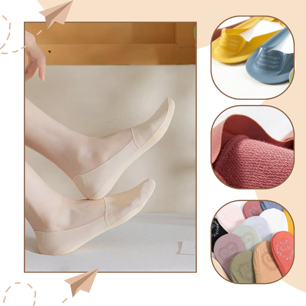 Unsichtbare Anti-Rutsch-Socken