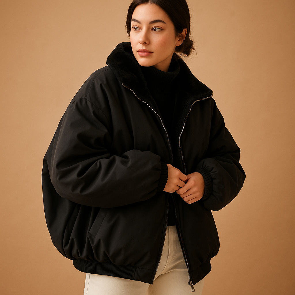 Yarice Kurze Winterjacke mit Kapuze – Warm und Elegant