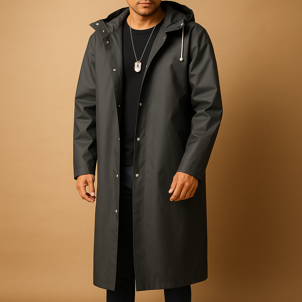 Stormschild Regenjacke für Herren – Wasserdichtes EVA mit Langer Schnitt und Warmem Design