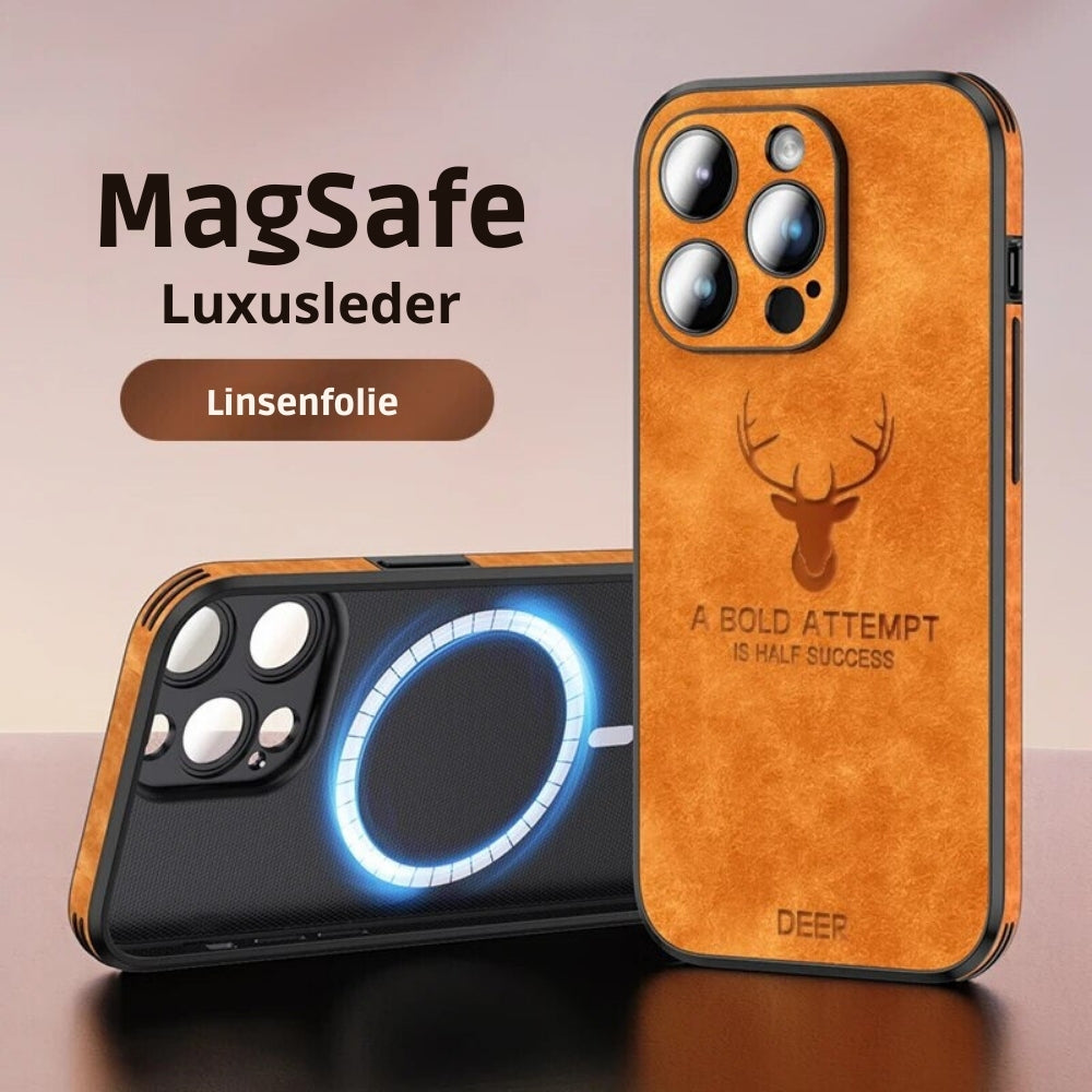 Deer - Luxuriöse Leder-iPhone-Hülle mit stilvollem Design und stoßfester Schutz