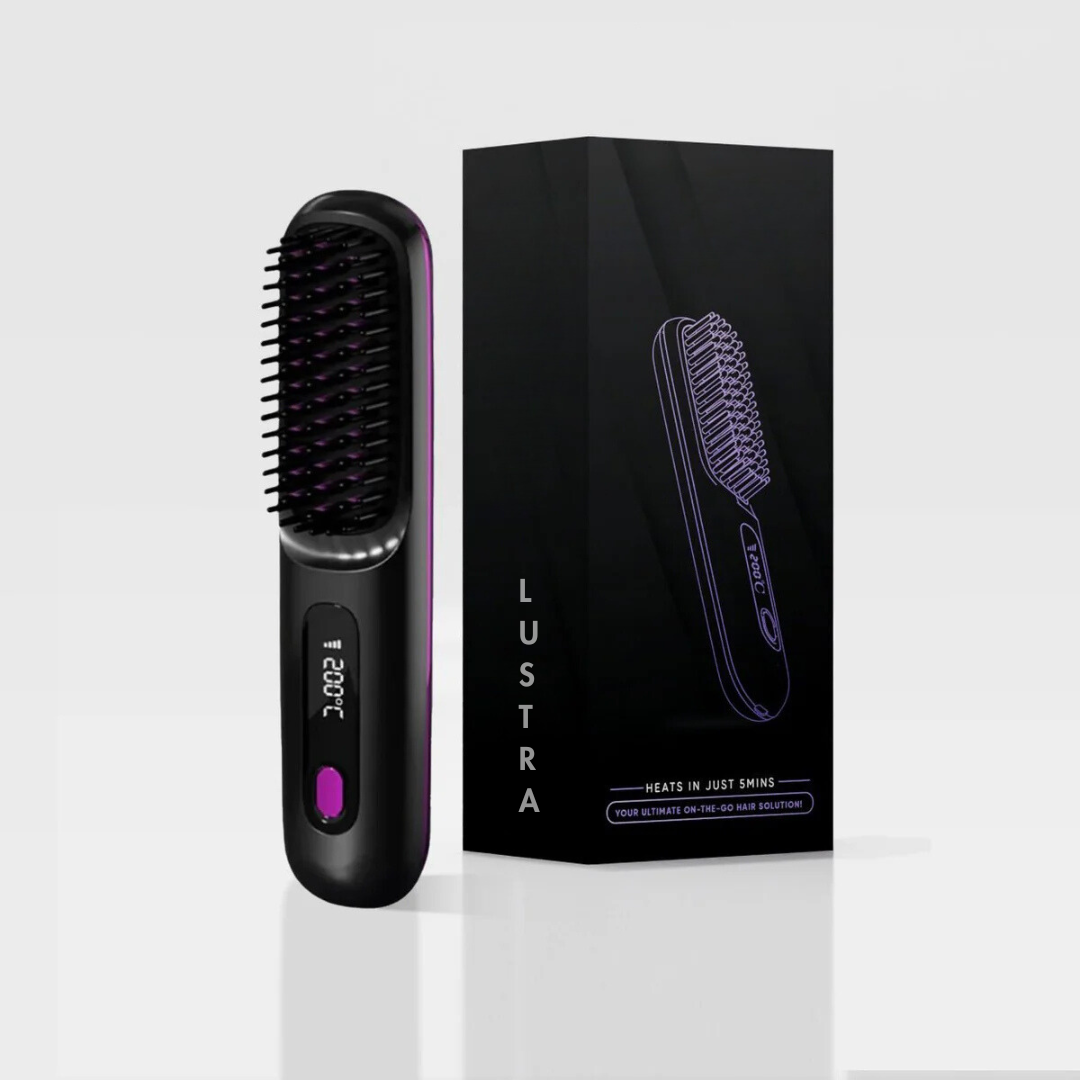 StyleEase Elektrischer LCD-Haarstyler-Kamm | Glatt, Stil und Glanz unterwegs