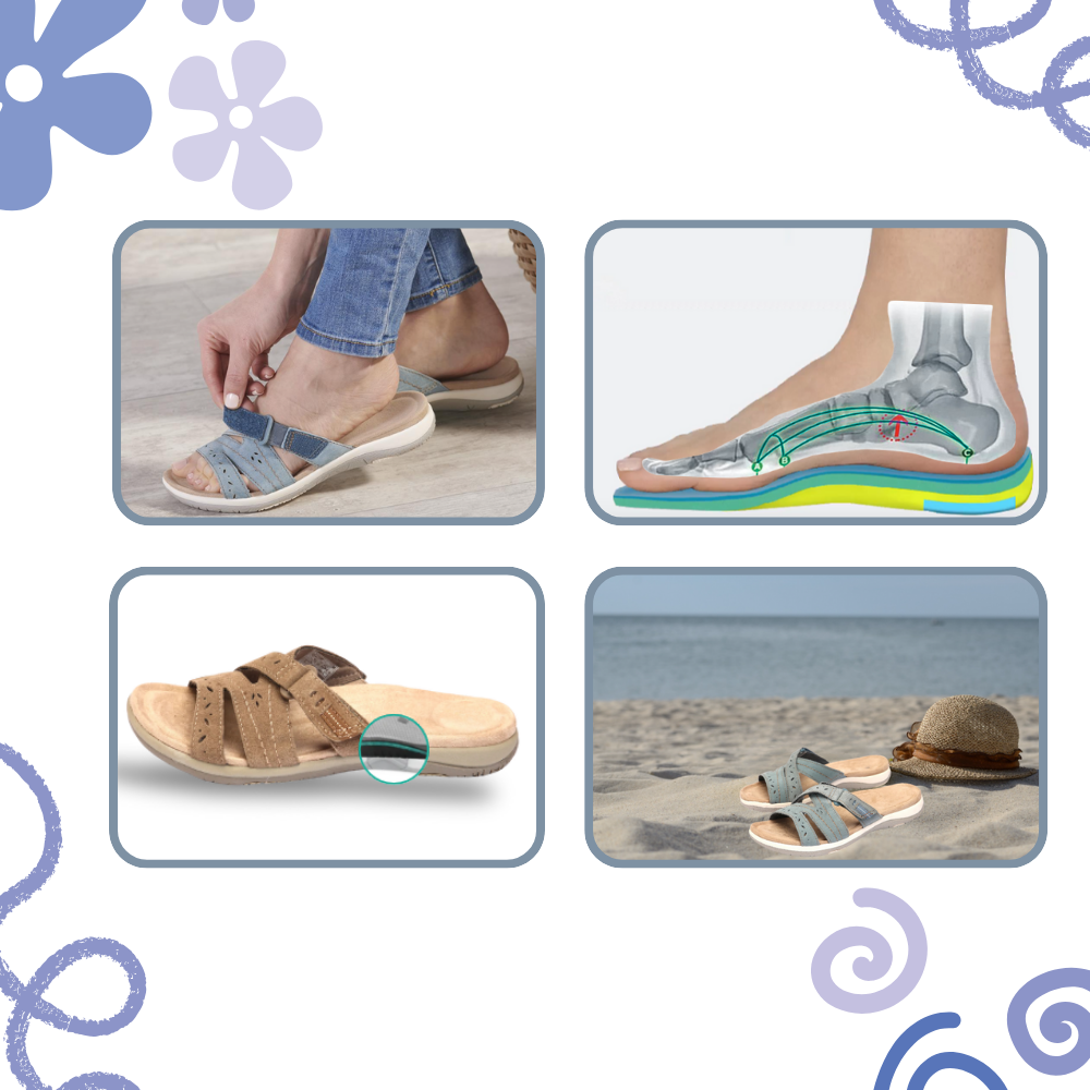 Orthopädische Einlegesohlen Sandalen mit offenen Zehen