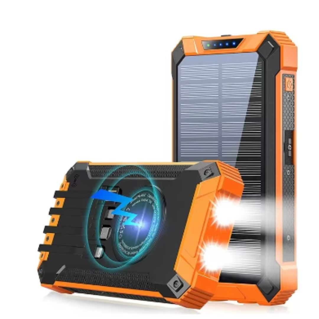 Solarbetriebene PowerBank | Tragbares Wasserdichtes Solarladegerät
