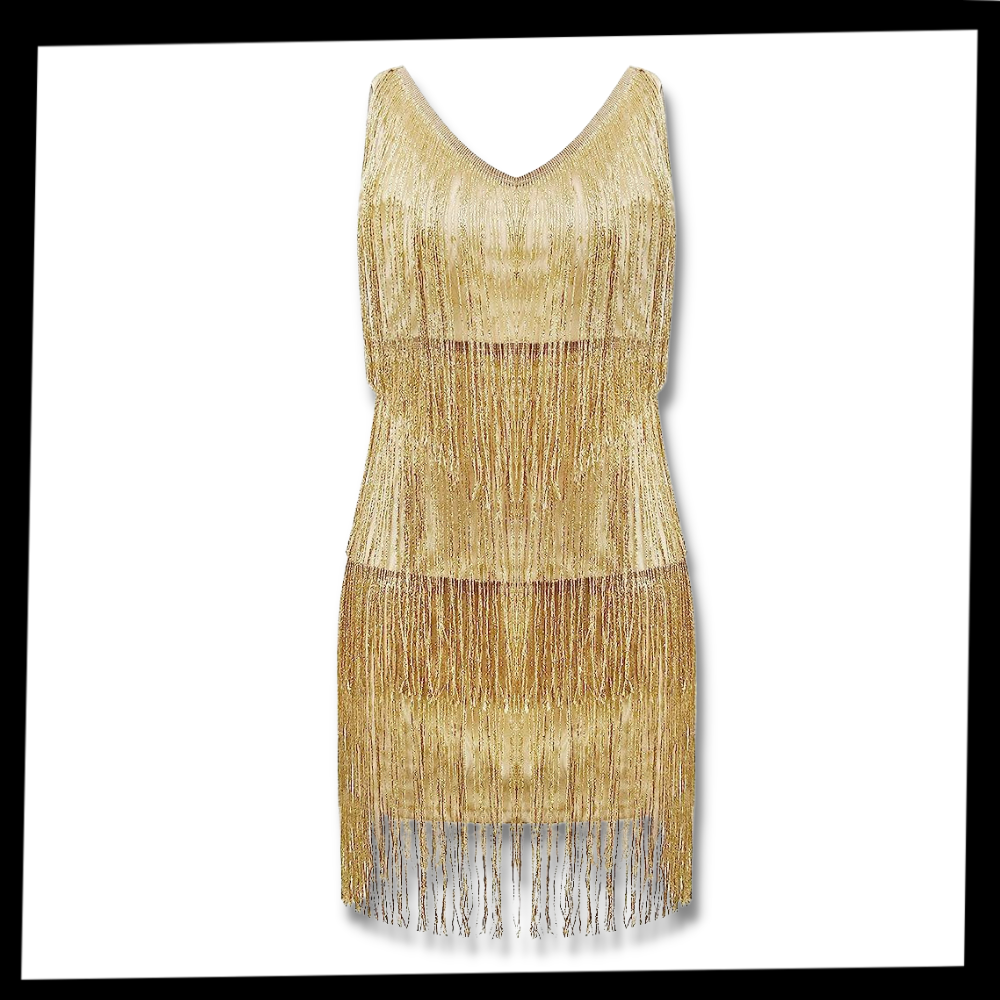 Pailletten V-Ausschnitt Slip Dress